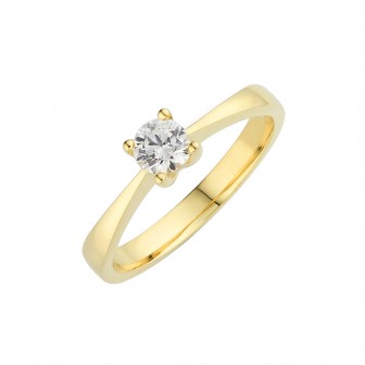Petite Solitaire Engagement Ring BK-001