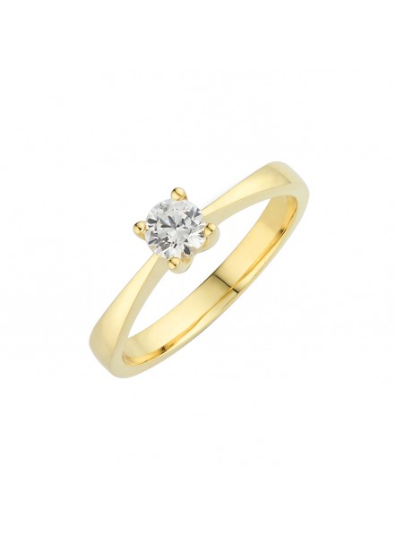 Petite Solitaire Engagement Ring BK-001