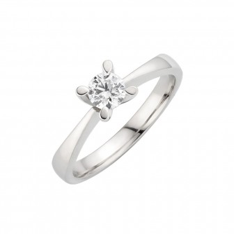 Knife Edge Pointed Four Claw Solitaire Engagement Ring BK-003