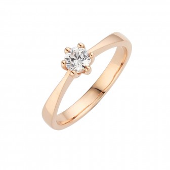 Knife Edge Six Claw Solitaire Engagement Ring BK-005