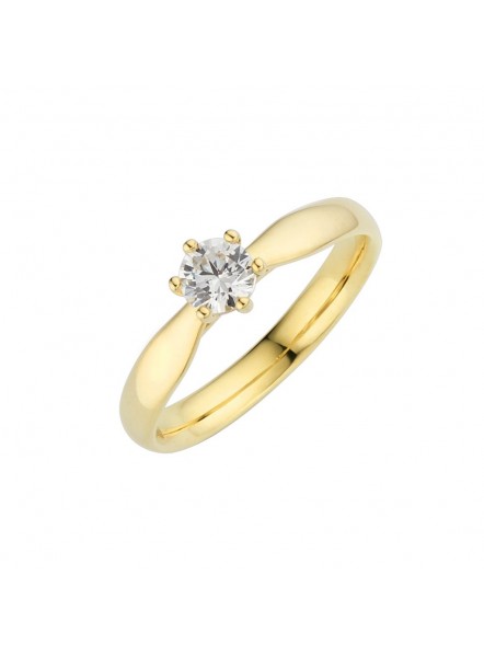 Classic Tapered Six Claw Solitaire Engagement Ring BK-006